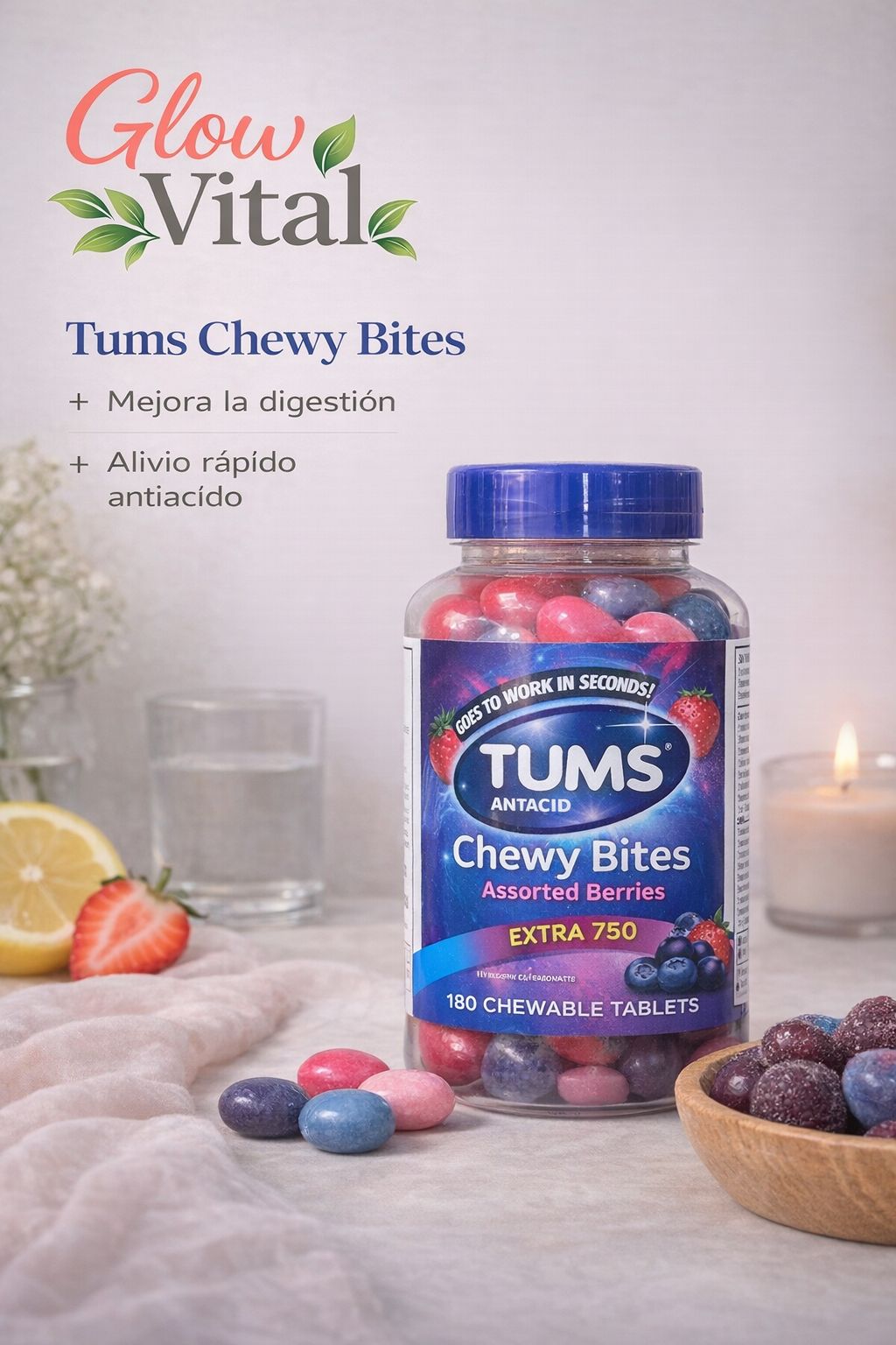 🌿 Tums Chewy Bites Extra Strength 750